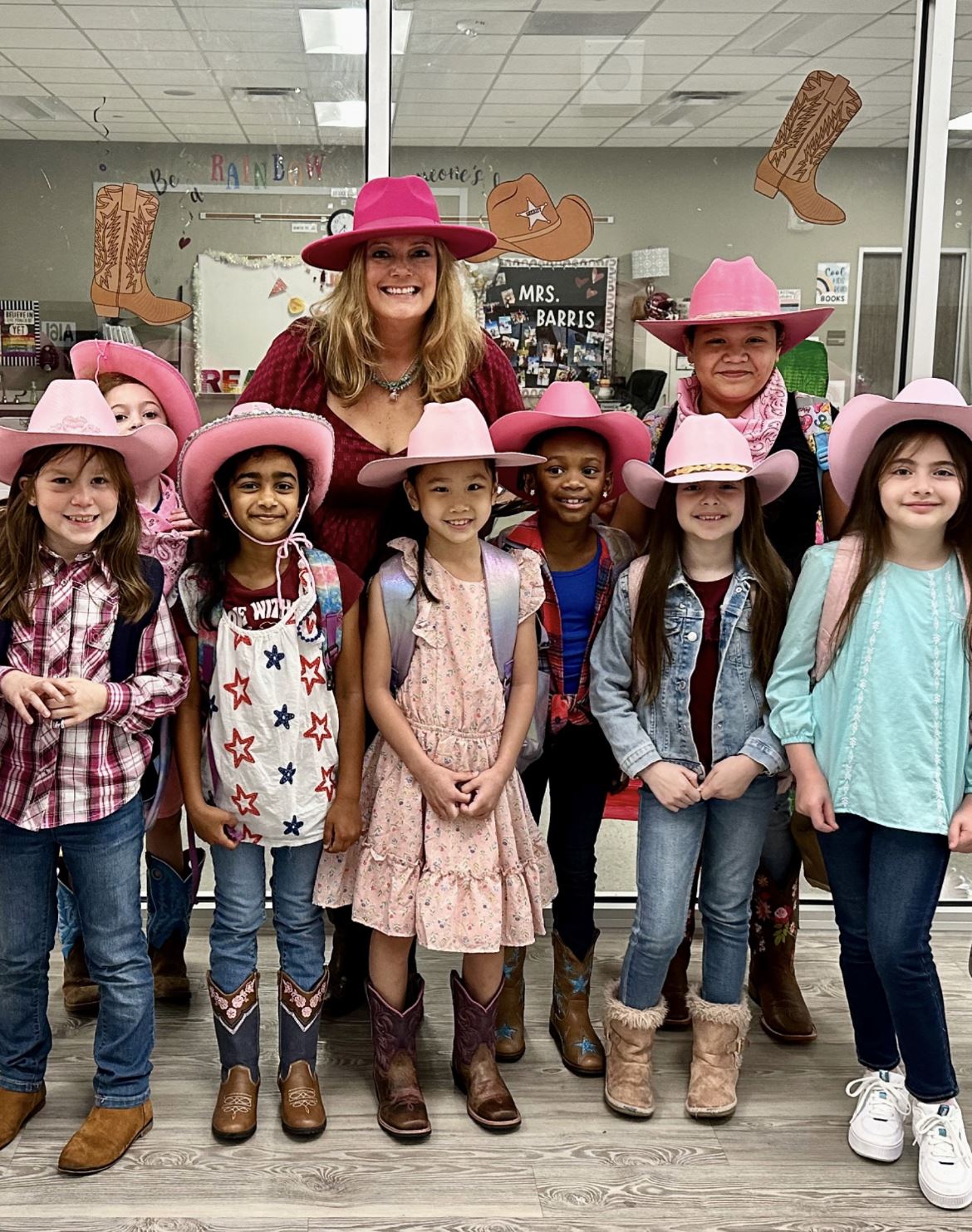 Julie with Kids & Hats